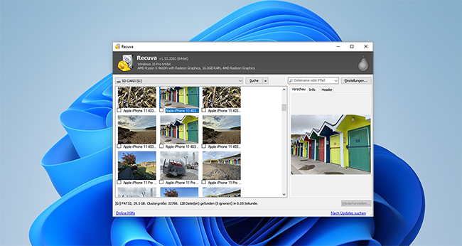 Recuva Fotowiederherstellung