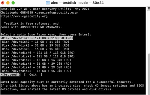 TestDisk para Mac